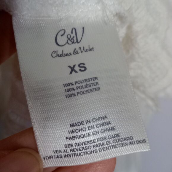 ⭐ C&V Chelsea & Violet Sheer Oversized Hooded Cover Up Striped Blouse Shirt XS - Picture 7 of 7